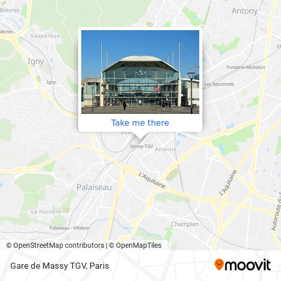 Gare de Massy TGV map