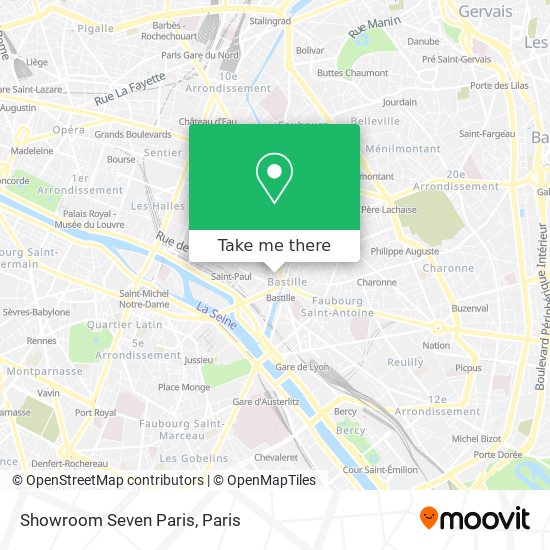 Showroom Seven Paris map