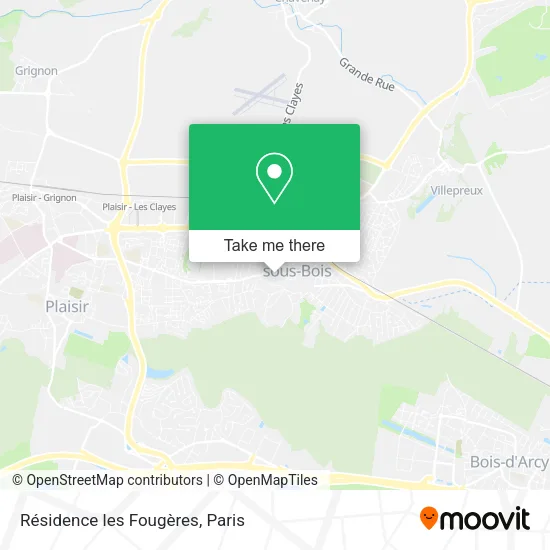 Résidence les Fougères map