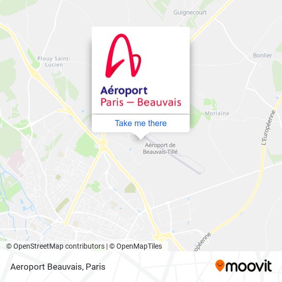Mapa Aeroport Beauvais