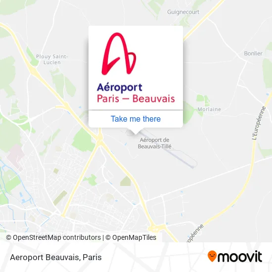 Aeroport Beauvais map