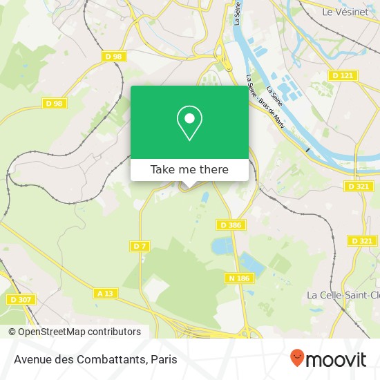 Mapa Avenue des Combattants