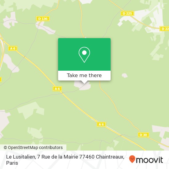 Mapa Le Lusitalien, 7 Rue de la Mairie 77460 Chaintreaux