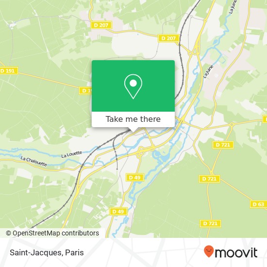 Mapa Saint-Jacques, 160 Rue Saint-Jacques 91150 Étampes
