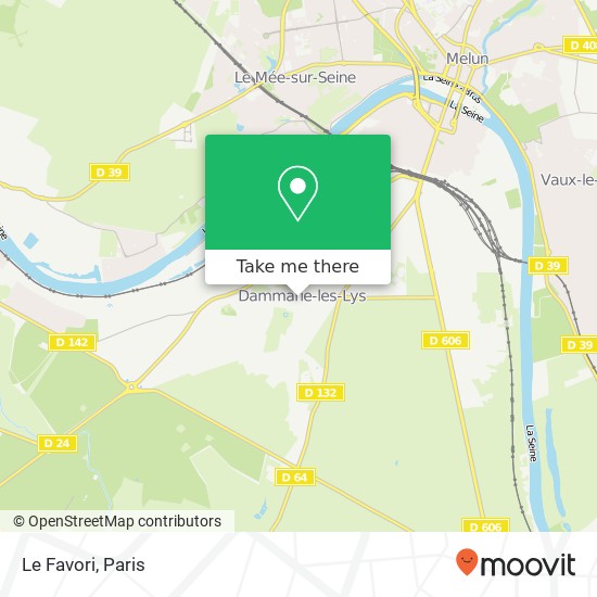 Mapa Le Favori, 54 Rue Charles de Gaulle 77190 Dammarie-les-Lys