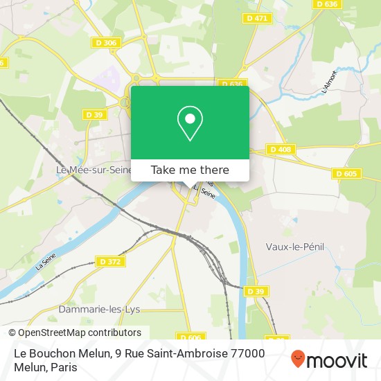 Mapa Le Bouchon Melun, 9 Rue Saint-Ambroise 77000 Melun