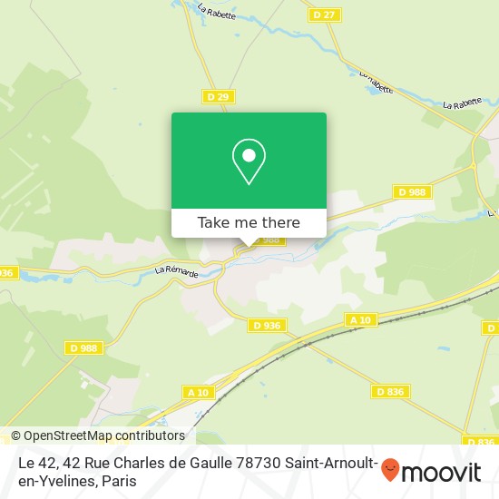 Mapa Le 42, 42 Rue Charles de Gaulle 78730 Saint-Arnoult-en-Yvelines