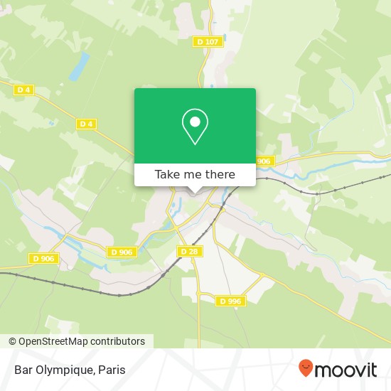 Mapa Bar Olympique, 7 Place Aristide Briand 28230 Épernon