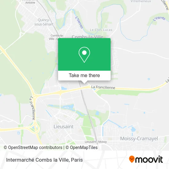 Intermarché Combs la Ville map