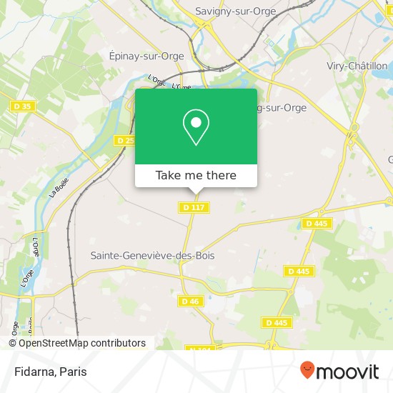 Mapa Fidarna, 8 Route de Corbeil 91700 Sainte-Geneviève-des-Bois