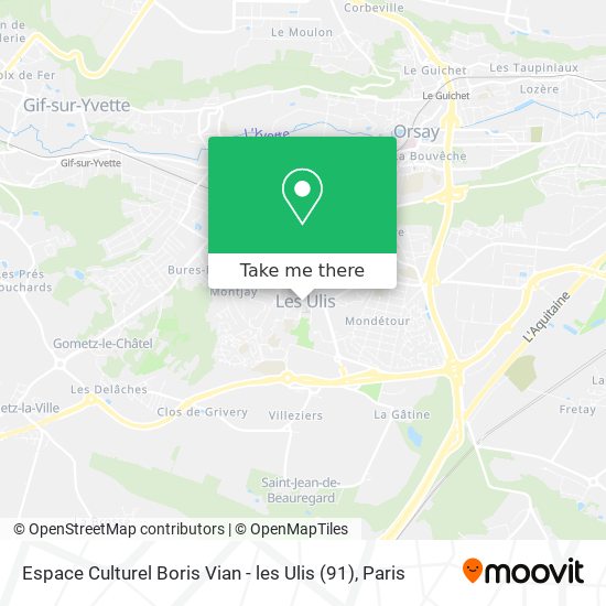 Mapa Espace Culturel Boris Vian - les Ulis (91)