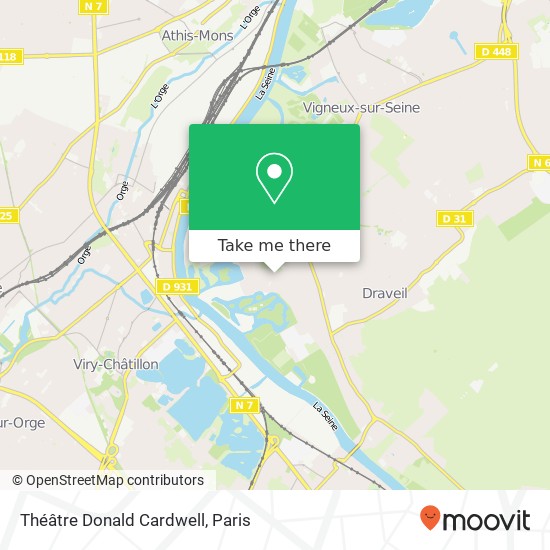 Mapa Théâtre Donald Cardwell