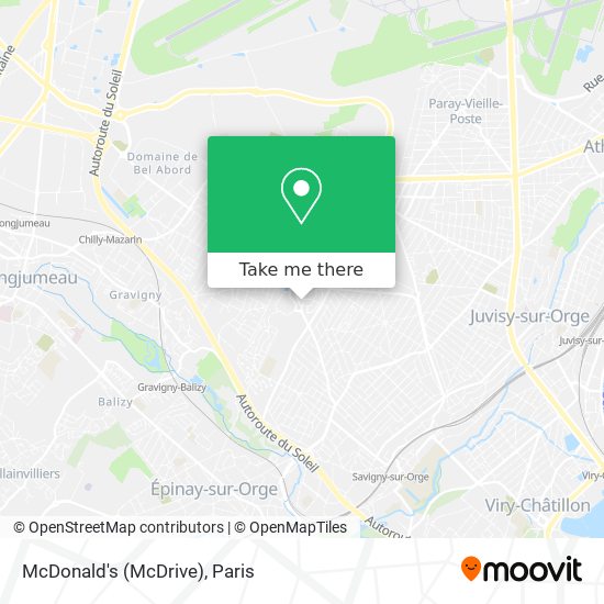 Mapa McDonald's (McDrive)