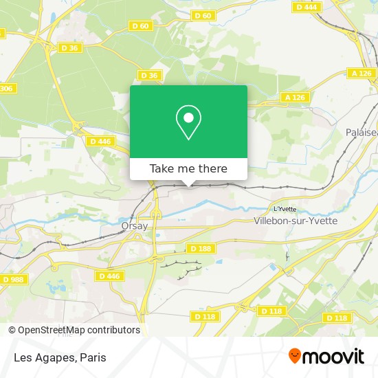 Les Agapes map