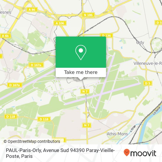 Mapa PAUL-Paris-Orly, Avenue Sud 94390 Paray-Vieille-Poste