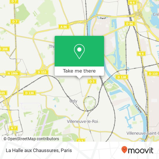 Mapa La Halle aux Chaussures, 147 Avenue du Maréchal de Lattre de Tassigny 94600 Choisy-le-Roi