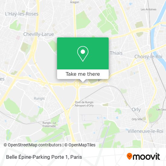 Belle Épine-Parking Porte 1 map