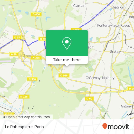 Mapa Le Robespierre, 10 Avenue de Malabry 92290 Châtenay-Malabry