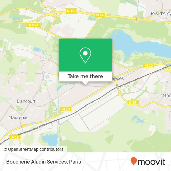 Mapa Boucherie Aladin Services, 35 Boulevard Martin Luther King 78190 Trappes