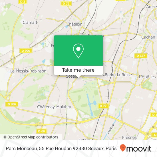 Parc Monceau, 55 Rue Houdan 92330 Sceaux map