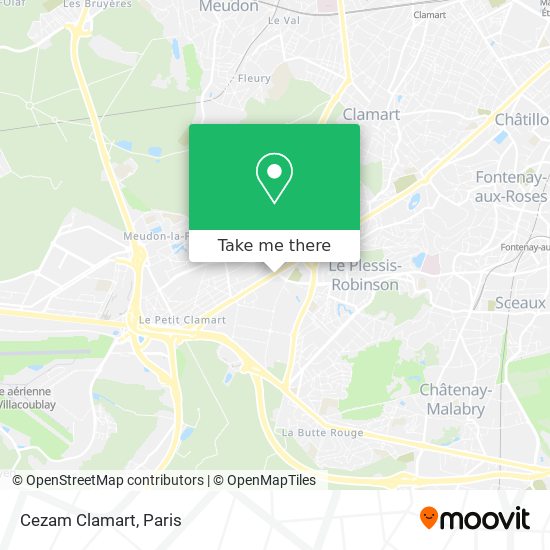 Mapa Cezam Clamart