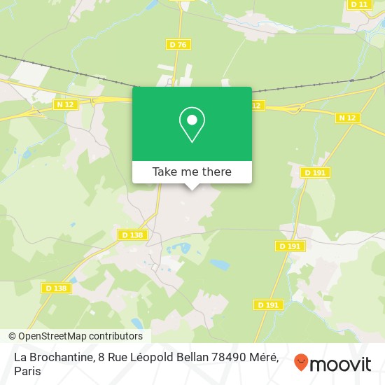 Mapa La Brochantine, 8 Rue Léopold Bellan 78490 Méré