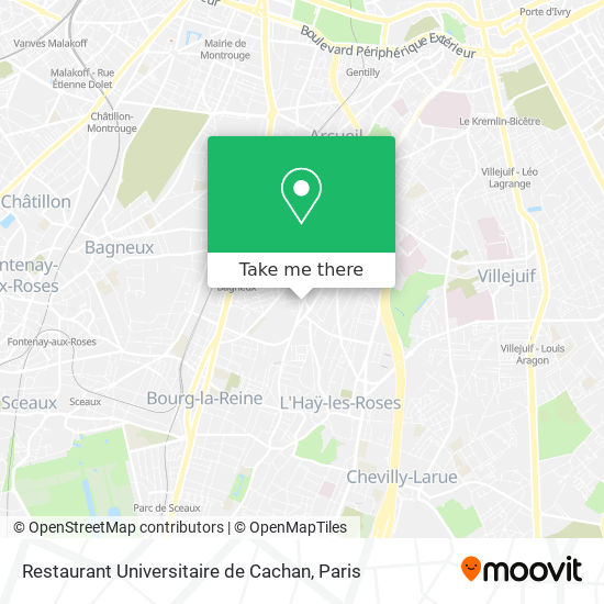 Restaurant Universitaire de Cachan map