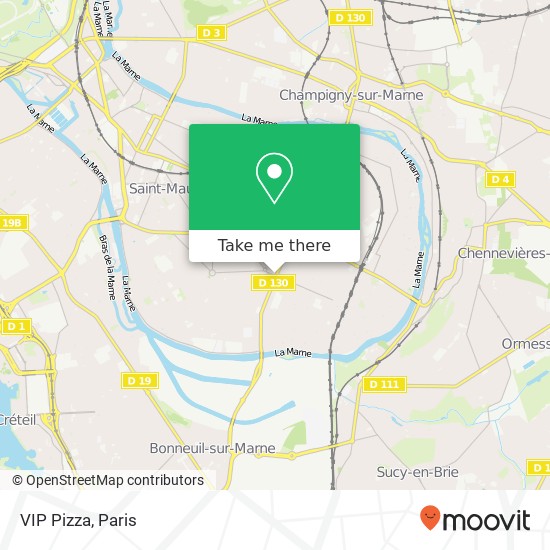 Mapa VIP Pizza, 13 Boulevard de la Marne 94100 Saint-Maur-des-Fossés