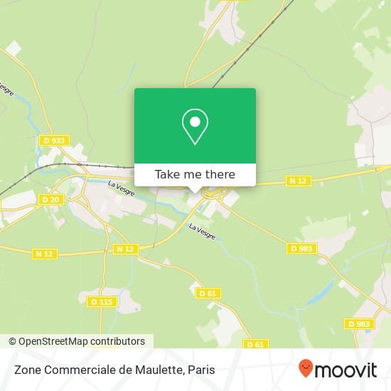 Mapa Zone Commerciale de Maulette
