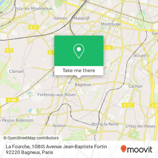 La Fourche, 10BIS Avenue Jean-Baptiste Fortin 92220 Bagneux map