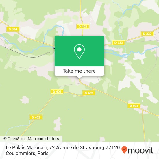 Mapa Le Palais Marocain, 72 Avenue de Strasbourg 77120 Coulommiers