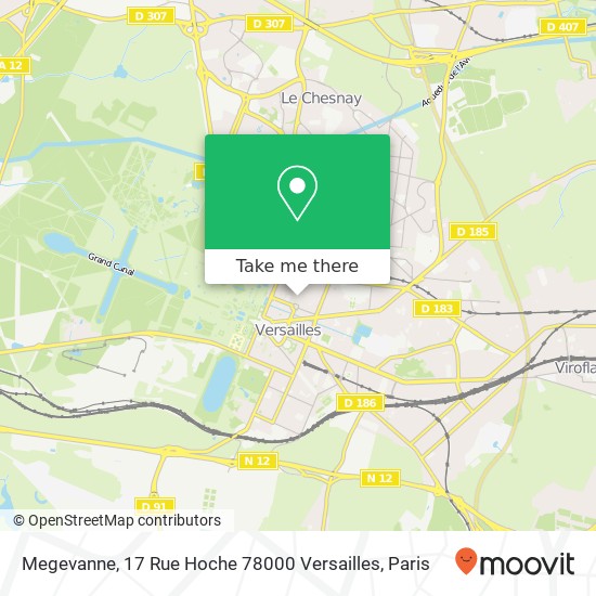 Mapa Megevanne, 17 Rue Hoche 78000 Versailles