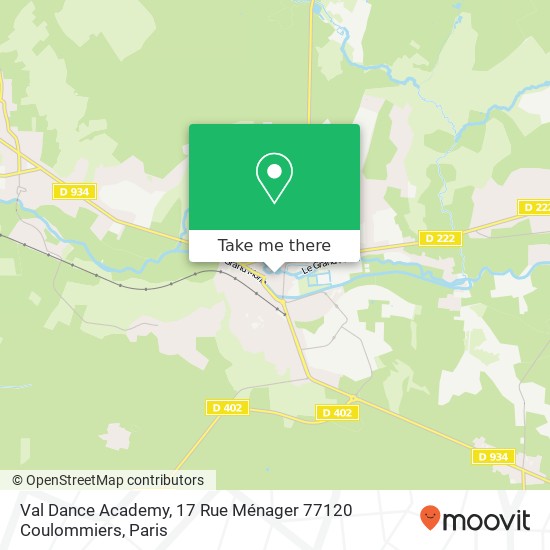 Mapa Val Dance Academy, 17 Rue Ménager 77120 Coulommiers