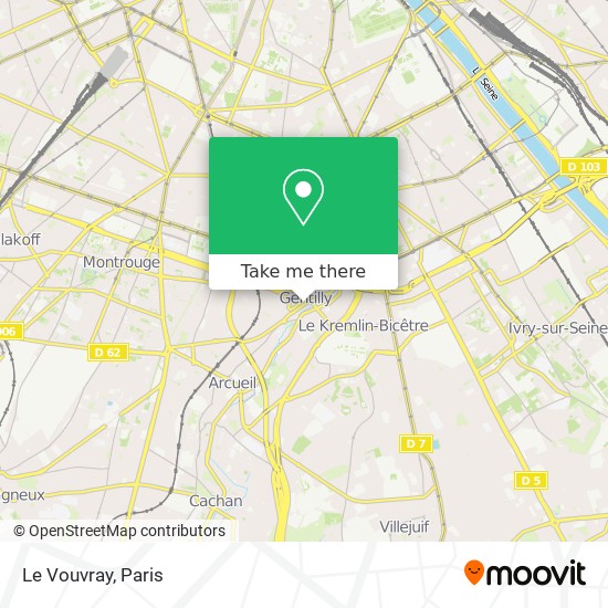 Mapa Le Vouvray
