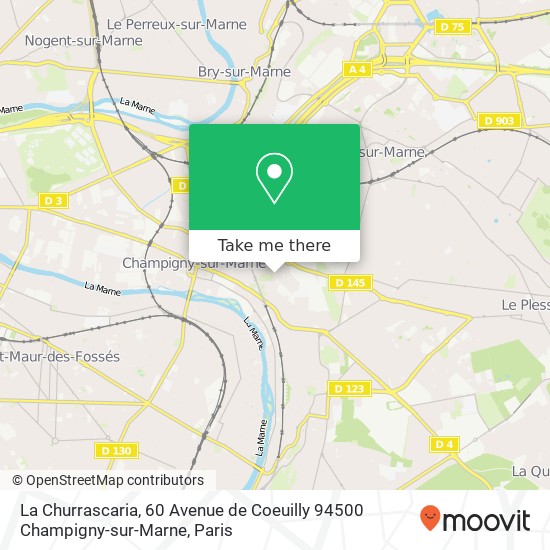 La Churrascaria, 60 Avenue de Coeuilly 94500 Champigny-sur-Marne map