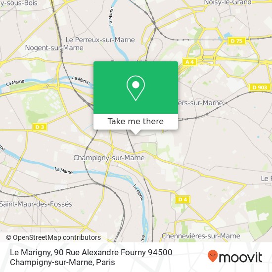 Le Marigny, 90 Rue Alexandre Fourny 94500 Champigny-sur-Marne map