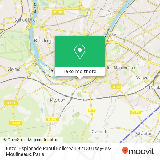 Enzo, Esplanade Raoul Follereau 92130 Issy-les-Moulineaux map