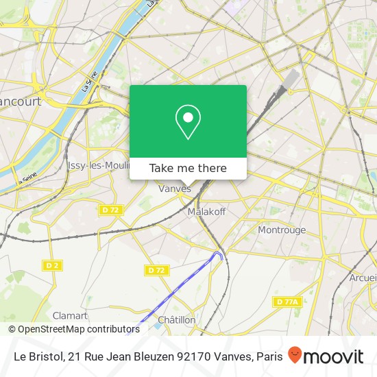 Le Bristol, 21 Rue Jean Bleuzen 92170 Vanves map