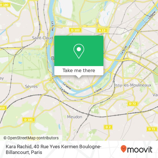 Kara Rachid, 40 Rue Yves Kermen Boulogne-Billancourt map