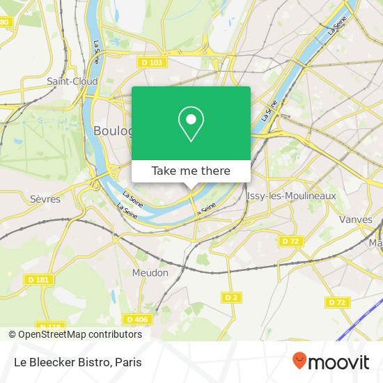 Le Bleecker Bistro, 4 Avenue Pierre Grenier 92100 Boulogne-Billancourt map