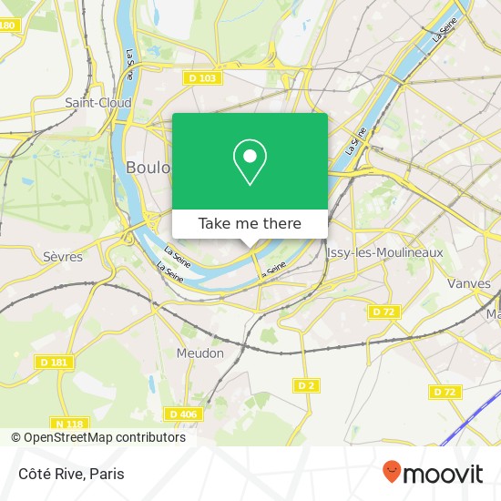 Côté Rive, 284 Boulevard Jean Jaurès 92100 Boulogne-Billancourt map