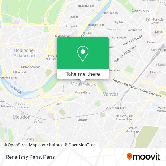Mapa Rena-Issy Paris