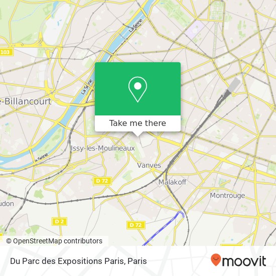 Du Parc des Expositions Paris, 18 Rue Eugène Baudouin 92170 Vanves map