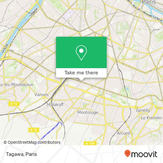 Mapa Tagawa, 77 Boulevard Brune 75014 Paris