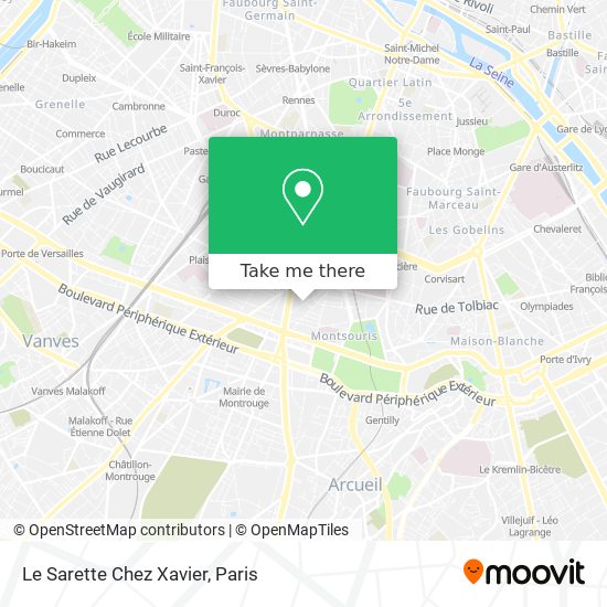 Mapa Le Sarette Chez Xavier