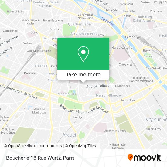 Mapa Boucherie 18 Rue Wurtz