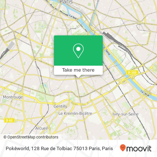 Pokêworld, 128 Rue de Tolbiac 75013 Paris map