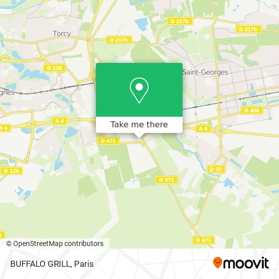 How to get to BUFFALO GRILL in Collegien by Metro or
