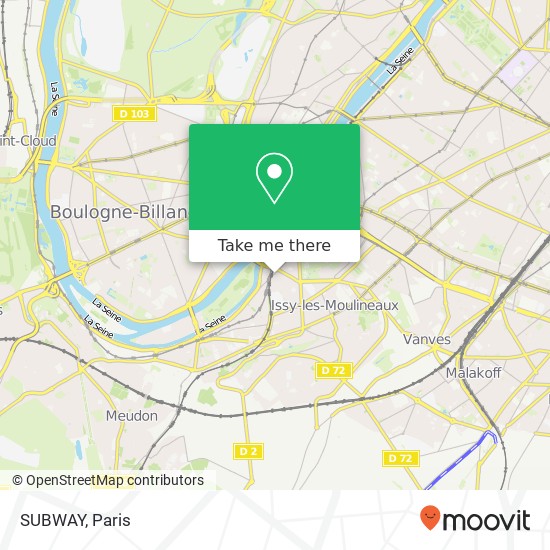 Mapa SUBWAY, 35 Rue Camille Desmoulins 92130 Issy-les-Moulineaux