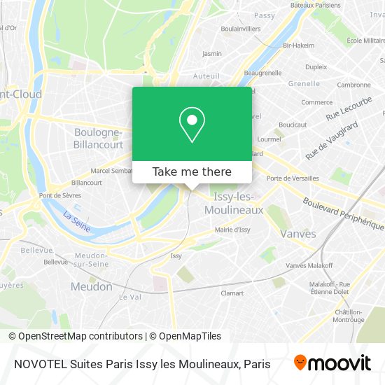 Mapa NOVOTEL Suites Paris Issy les Moulineaux